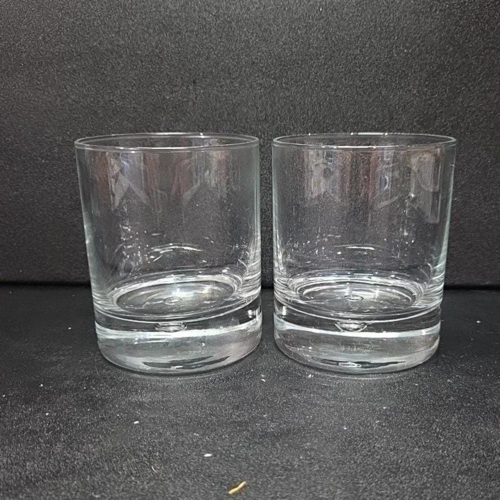 Circleware Crystal Double Old Fashioned Glasses, Set of 2, Vintage Luxor‎ Design